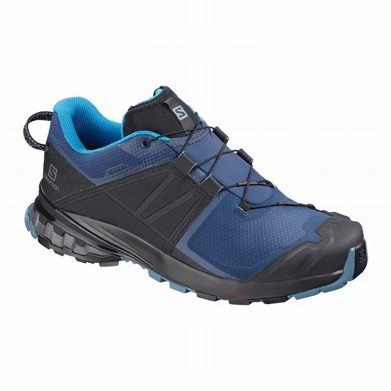 Salomon Israel XA WILD GORE-TEX - Mens Trail Running Shoes - Blue/Black (YBCM-45012)